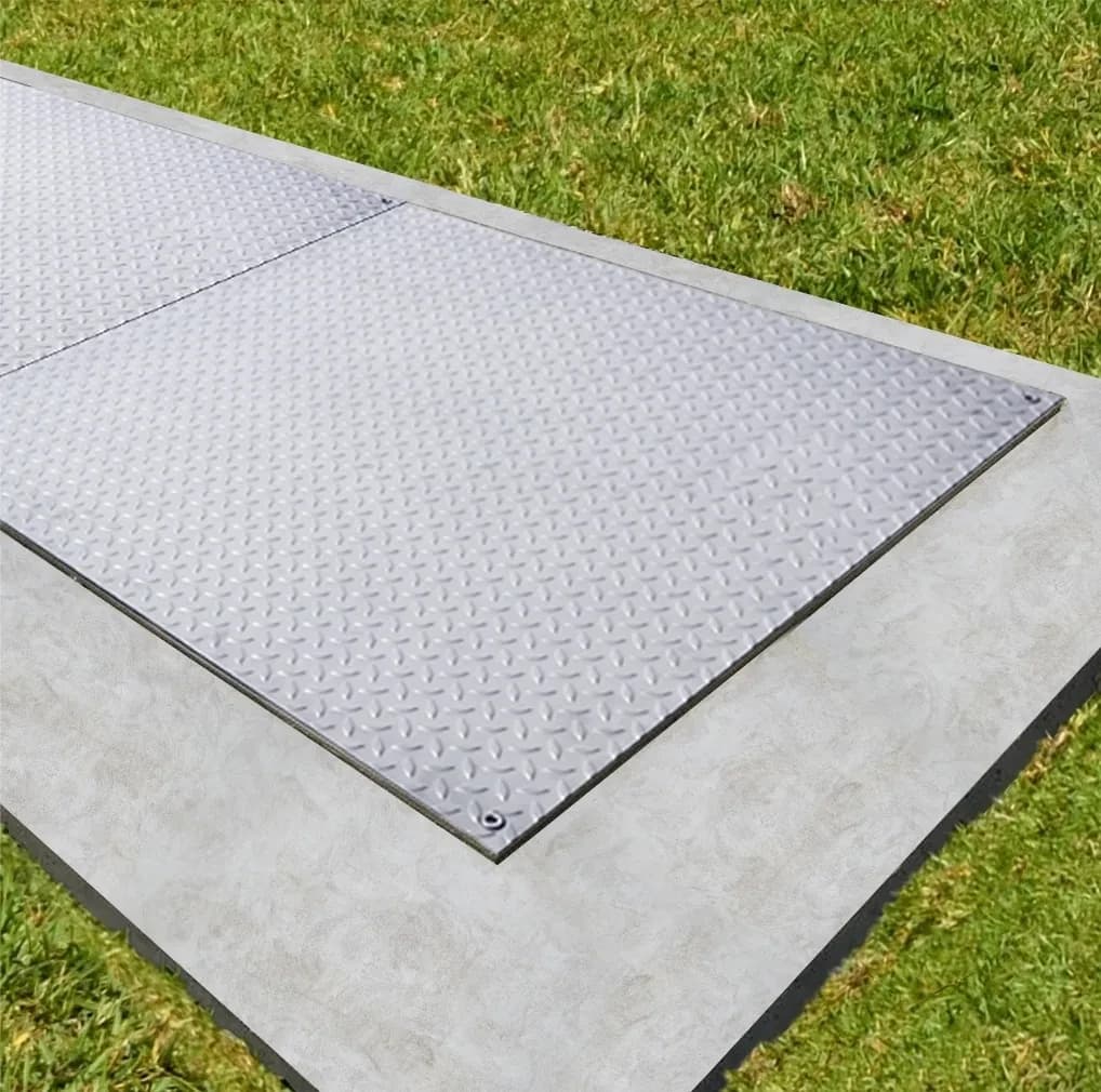 Capac cu tablă striată, oțel inoxidabil A15, 600x600, BAUKANAL, imaginea 2