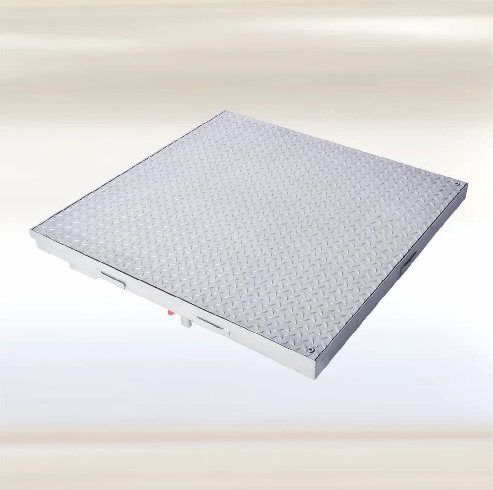 Capac cu tablă striată, oțel inoxidabil A15, 600x600, BAUKANAL